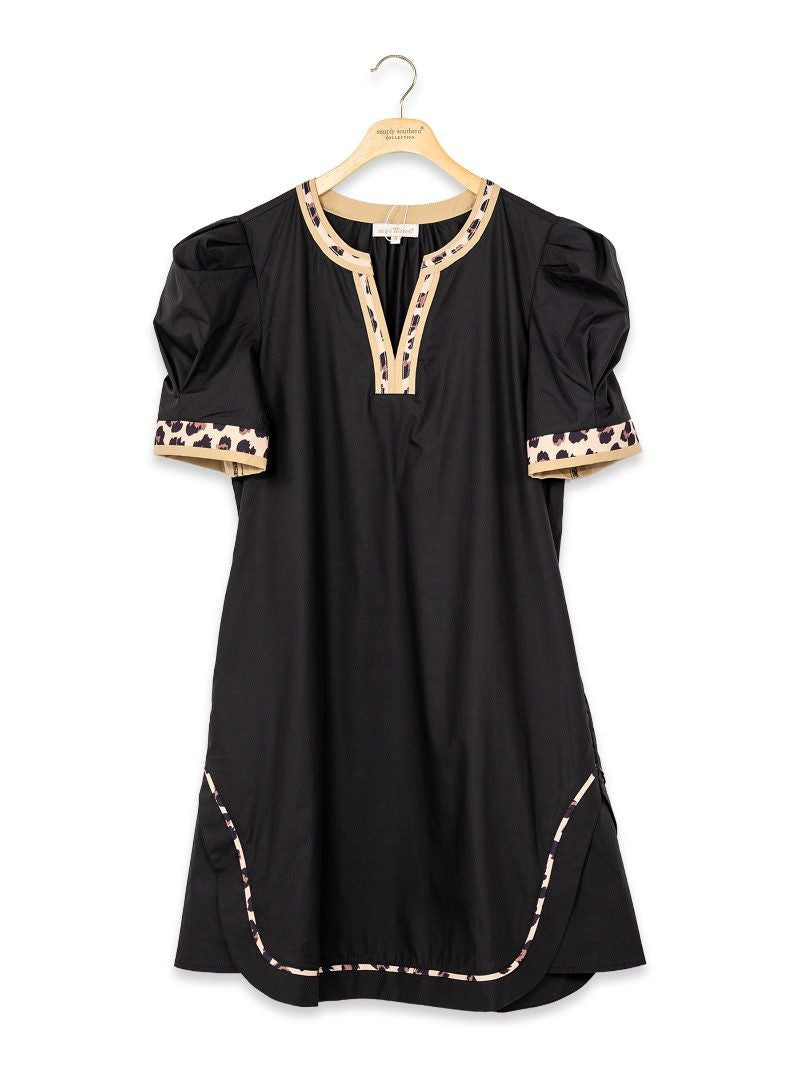 The Wild Side Puff Sleeve Dress-Short Dresses-Podos Boutique, a Women's Fashion Boutique Located in Calera, AL