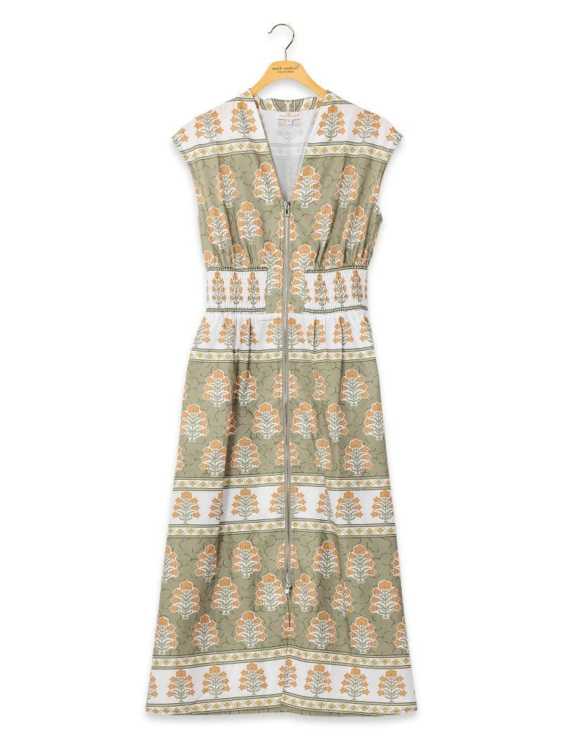 The Ivy Zip Front Dress-Midi Dresses-Podos Boutique, a Women's Fashion Boutique Located in Calera, AL