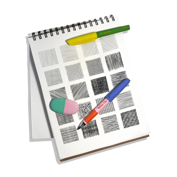 Write On Graphite Pencil and Eraser Set - 3 Pc-Stationary-Podos Boutique, a Women's Fashion Boutique Located in Calera, AL