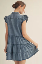 Denim Perfection Dress-Short Dresses-Podos Boutique, a Women's Fashion Boutique Located in Calera, AL