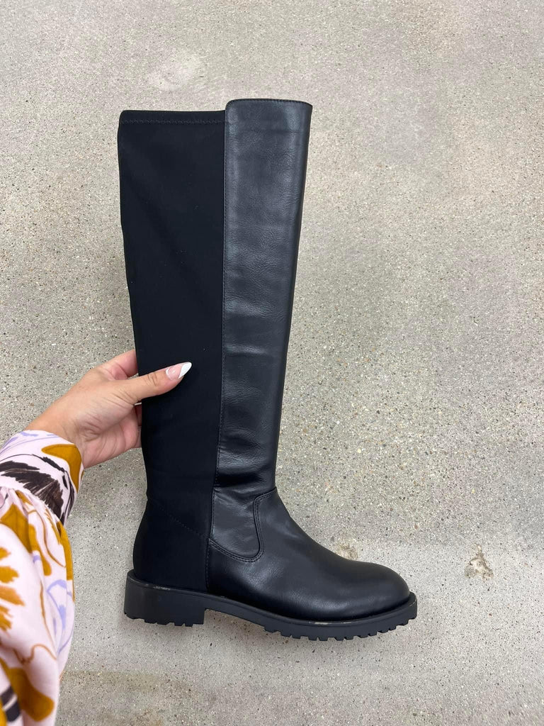 Talli Black Tall Boot-Boots-Podos Boutique, a Women's Fashion Boutique Located in Calera, AL