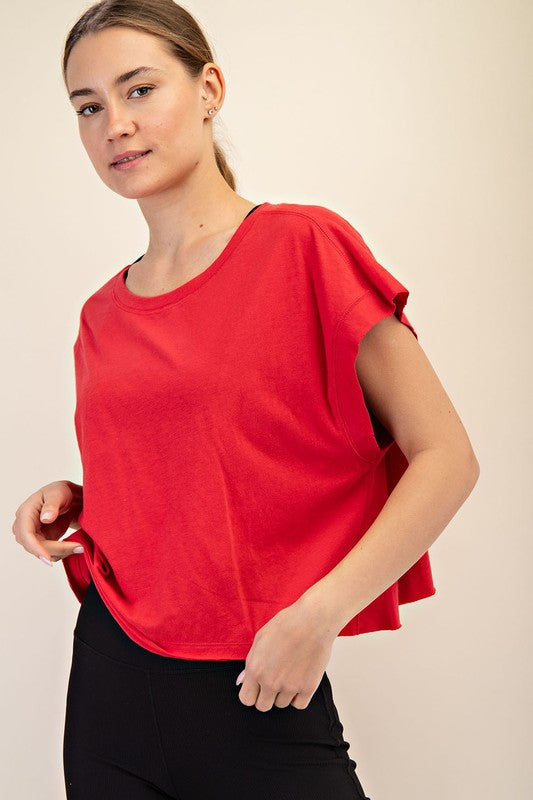 Rae Mode Open Back Slub Top-Fashion Tops-Podos Boutique, a Women's Fashion Boutique Located in Calera, AL