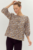 Floral Fade Top-Long Sleeves-Podos Boutique, a Women's Fashion Boutique Located in Calera, AL