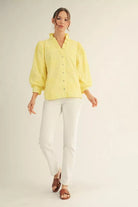 Sweet Buttercup Top-Fashion Tops-Podos Boutique, a Women's Fashion Boutique Located in Calera, AL