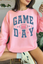 Game Day Pink Sweatshirt-Podos Boutique, a Women's Fashion Boutique Located in Calera, AL