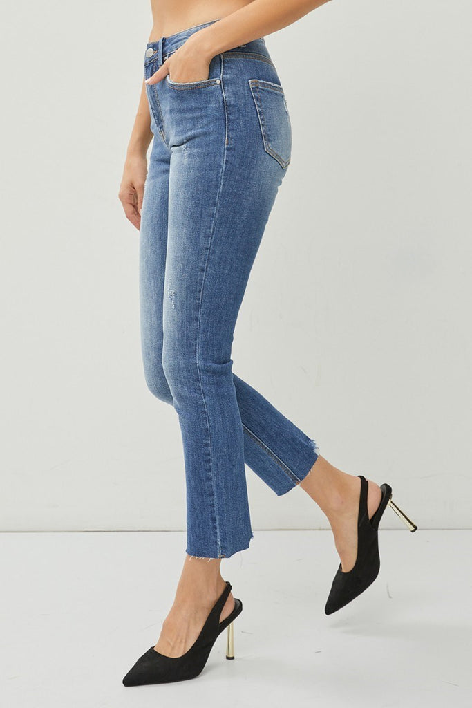 High Rise Relaxed Skinny Jeans-Jeans-Podos Boutique, a Women's Fashion Boutique Located in Calera, AL