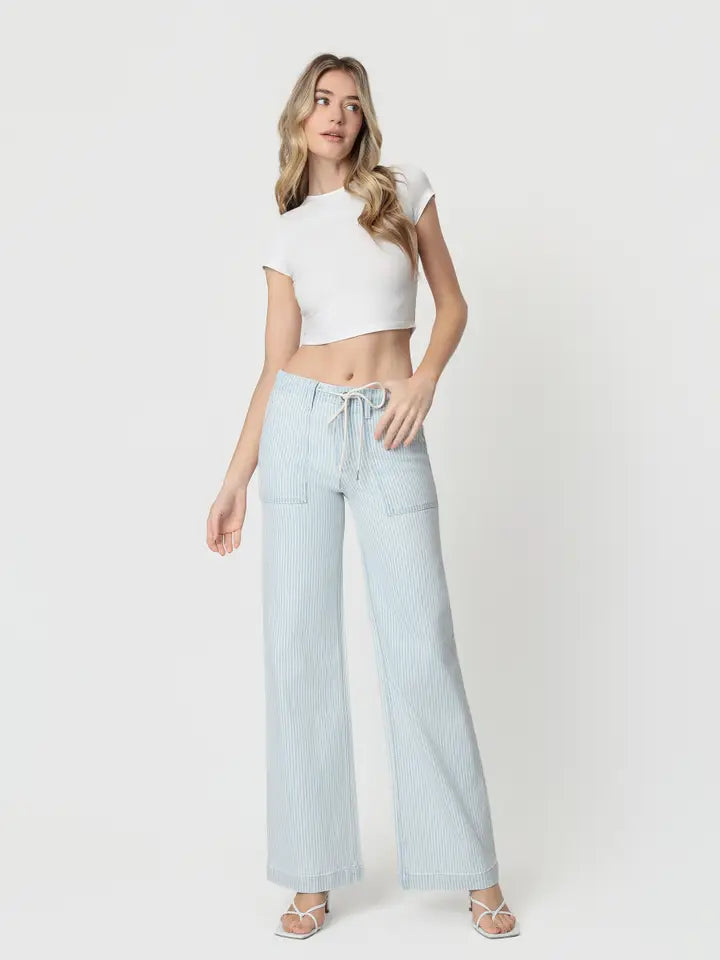Vervet Stripe Jeans-Jeans-Podos Boutique, a Women's Fashion Boutique Located in Calera, AL
