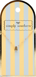 Simply Southern Initial Necklace-Podos Boutique, a Women's Fashion Boutique Located in Calera, AL