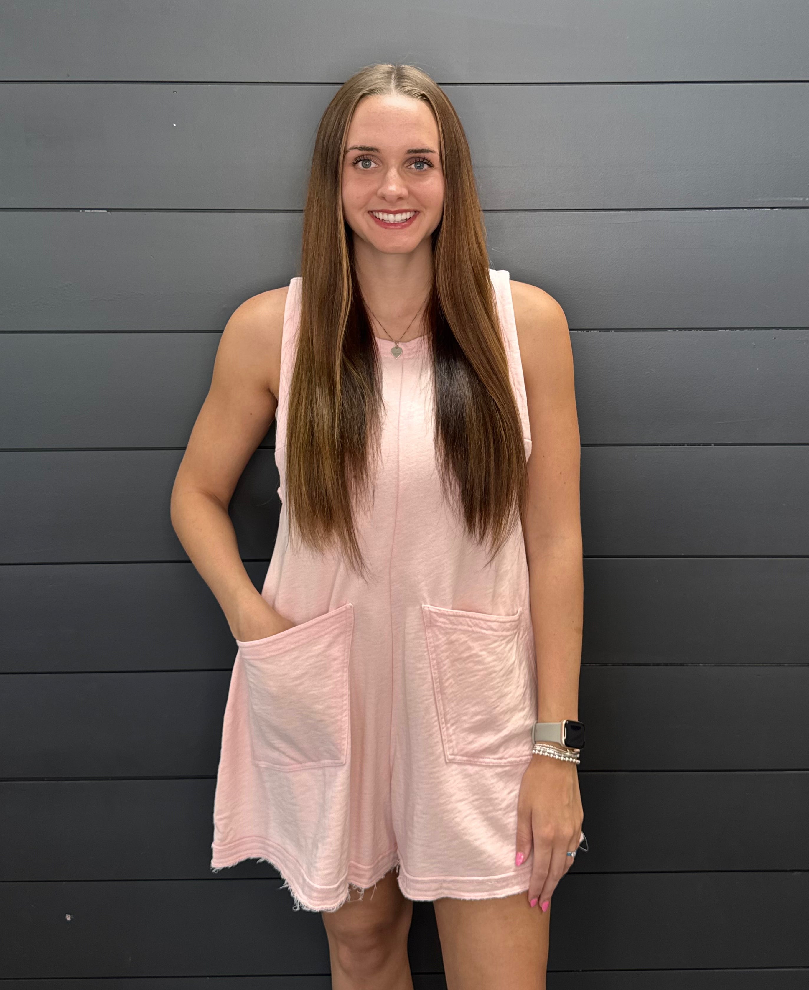 Simply Southern Washed Romper-Rompers & Jumpsuits-Podos Boutique, a Women's Fashion Boutique Located in Calera, AL