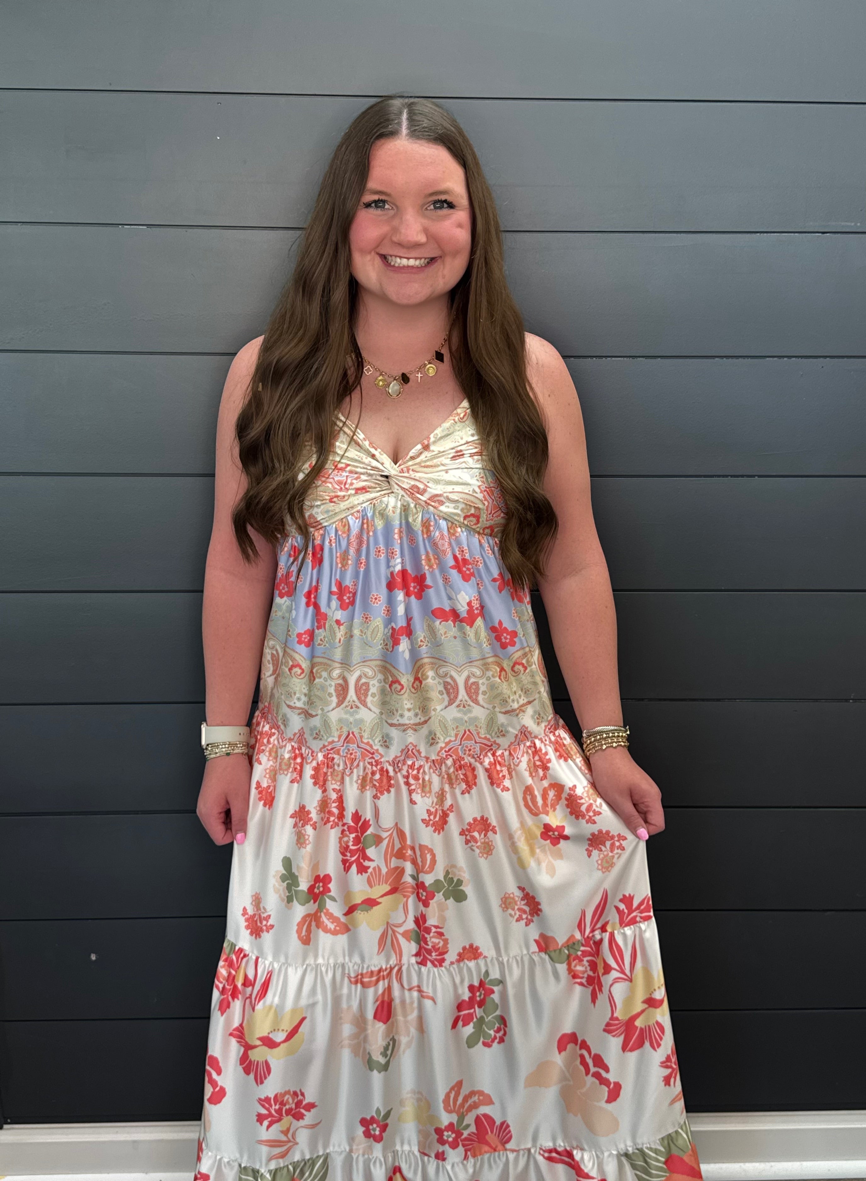 A Slight Twist Maxi Dress-Maxi Dresses-Podos Boutique, a Women's Fashion Boutique Located in Calera, AL