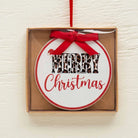 Leopard Merry Christmas Ornament-Podos Boutique, a Women's Fashion Boutique Located in Calera, AL