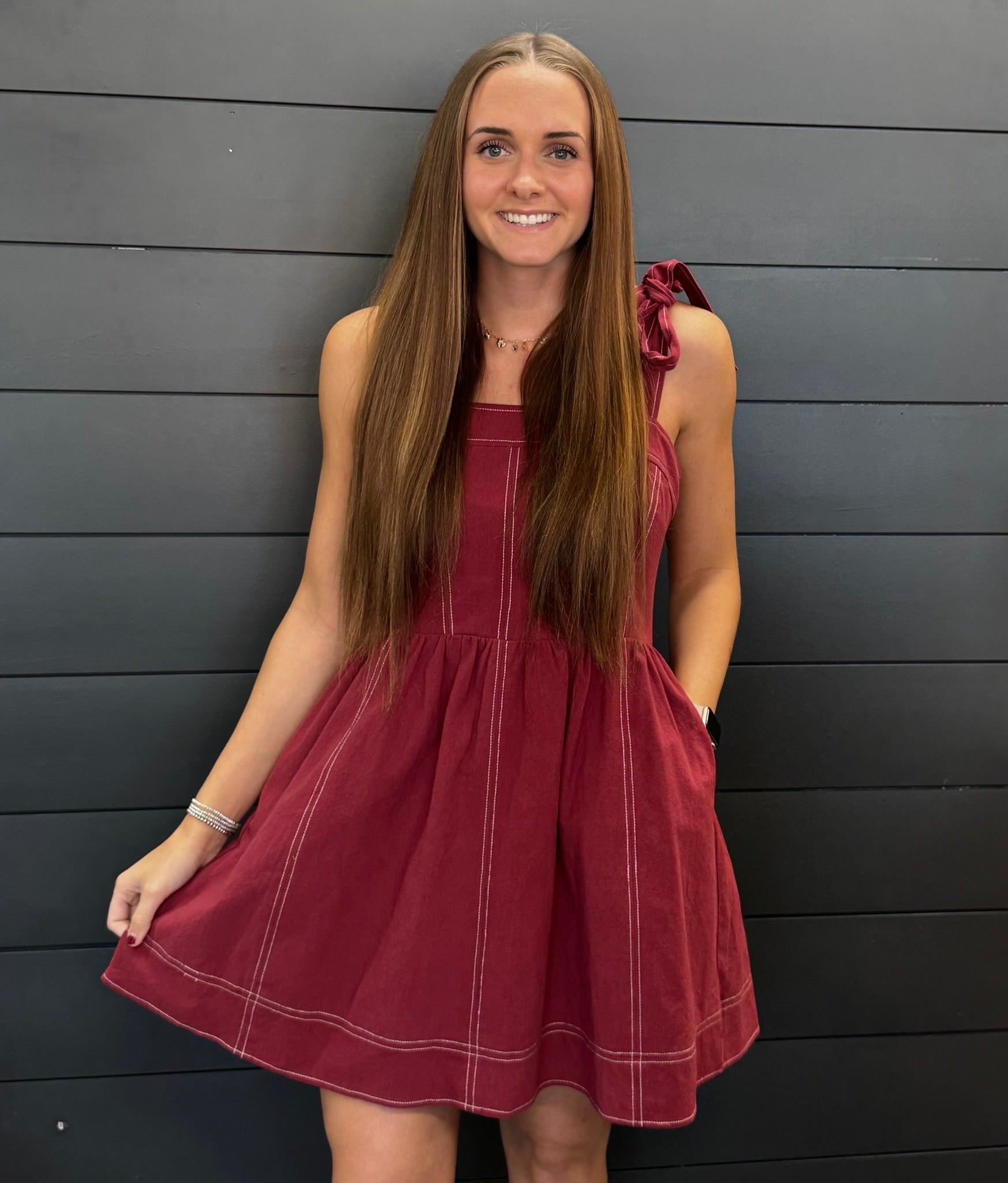 Perfect Game Day Dress-Short Dresses-Podos Boutique, a Women's Fashion Boutique Located in Calera, AL