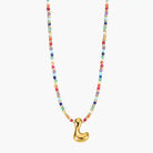 Rainbow Bubble Letter Necklace-Jewelry-Podos Boutique, a Women's Fashion Boutique Located in Calera, AL