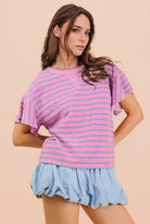 Oversized Ruffle Sleeve Top-Fashion Tops-Podos Boutique, a Women's Fashion Boutique Located in Calera, AL