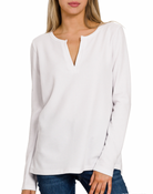 Claire Top-Long Sleeves-Podos Boutique, a Women's Fashion Boutique Located in Calera, AL