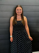 Give Me Polka Dots Dress-Midi Dresses-Podos Boutique, a Women's Fashion Boutique Located in Calera, AL
