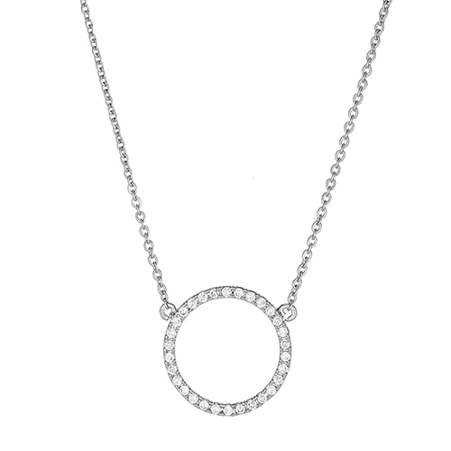 Maya Cutout Circle necklace-Apparel & Accessories-Podos Boutique, a Women's Fashion Boutique Located in Calera, AL