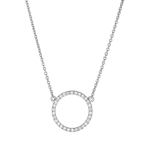 Maya Cutout Circle necklace-Boutique Items. - Accessories - Jewelry - Necklace-Podos Boutique, a Women's Fashion Boutique Located in Calera, AL