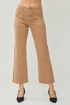 Risen Patch Pocket Pants-Podos Boutique, a Women's Fashion Boutique Located in Calera, AL