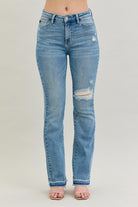 Judy Blue Mr Destroy& Release Jeans-Jeans-Podos Boutique, a Women's Fashion Boutique Located in Calera, AL