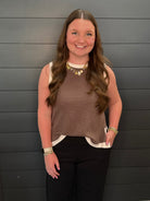 Out of The Office Tank-Fashion Tops-Podos Boutique, a Women's Fashion Boutique Located in Calera, AL