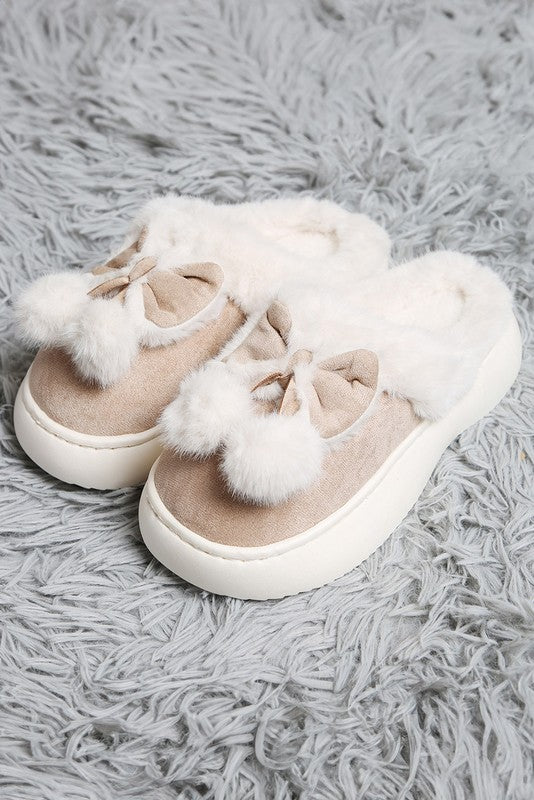 Pom Pom Suede Slippers-Podos Boutique, a Women's Fashion Boutique Located in Calera, AL