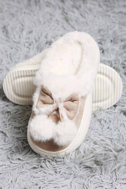 Pom Pom Suede Slippers-Podos Boutique, a Women's Fashion Boutique Located in Calera, AL