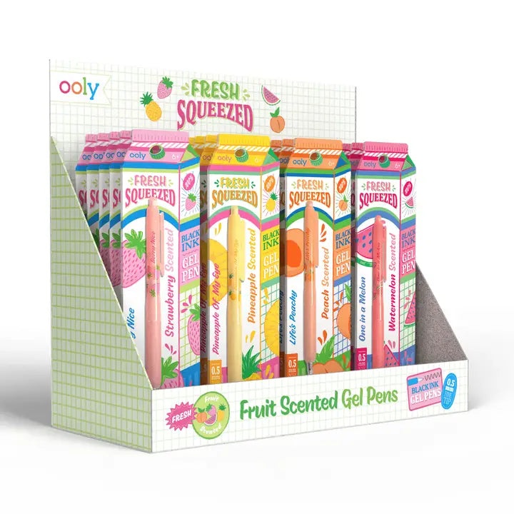 Fresh Squeezed Black Ink Scented Gel Pens-Stationary-Podos Boutique, a Women's Fashion Boutique Located in Calera, AL