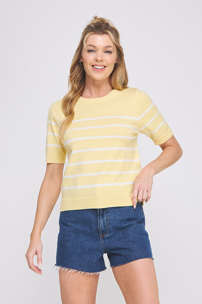 Preppy Striped Top-Fashion Tops-Podos Boutique, a Women's Fashion Boutique Located in Calera, AL