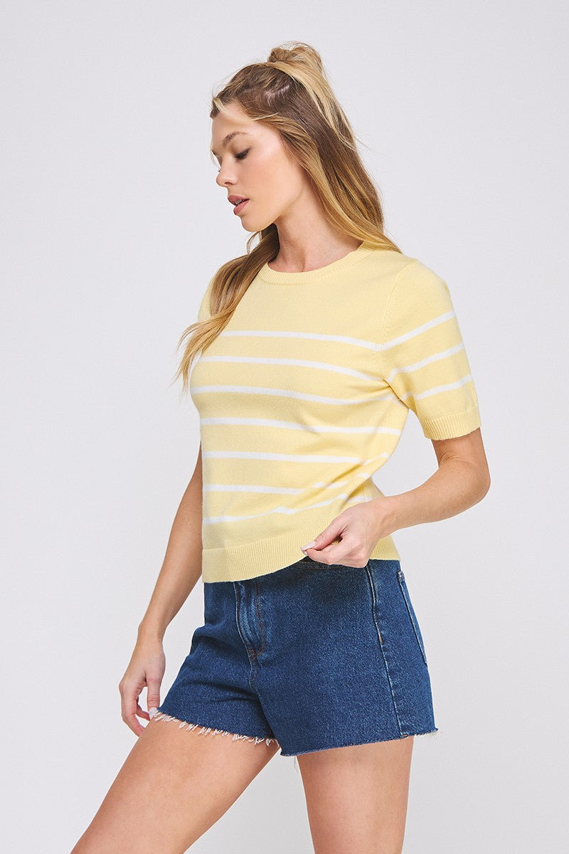 Preppy Striped Top-Fashion Tops-Podos Boutique, a Women's Fashion Boutique Located in Calera, AL
