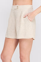 Wavy Linen Shorts-Shorts-Podos Boutique, a Women's Fashion Boutique Located in Calera, AL
