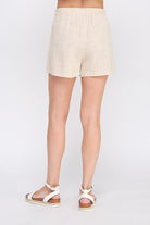 Wavy Linen Shorts-Shorts-Podos Boutique, a Women's Fashion Boutique Located in Calera, AL