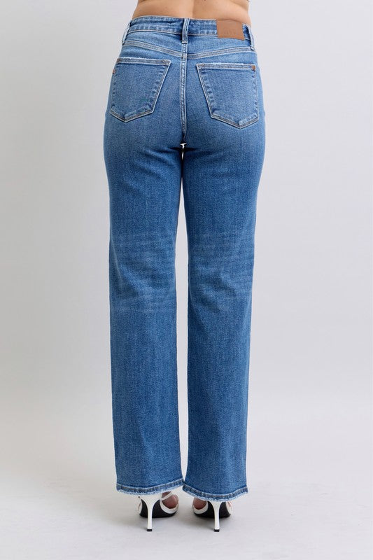 Judy Blue Vintage HW Straight Fit-Jeans-Podos Boutique, a Women's Fashion Boutique Located in Calera, AL