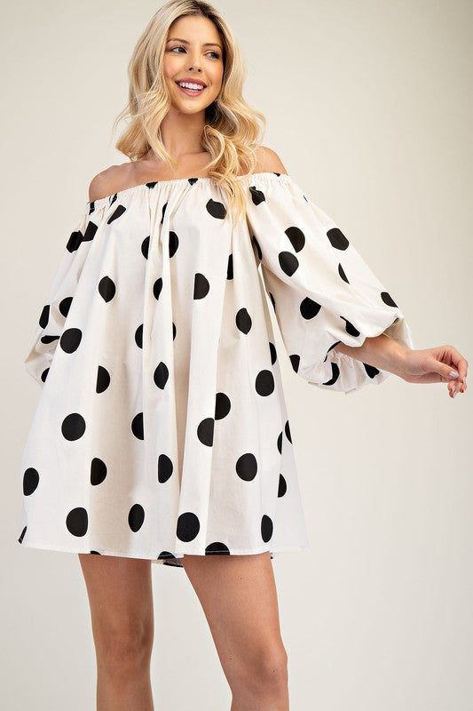 Perfect Polka Dot Dress-Short Dresses-Podos Boutique, a Women's Fashion Boutique Located in Calera, AL