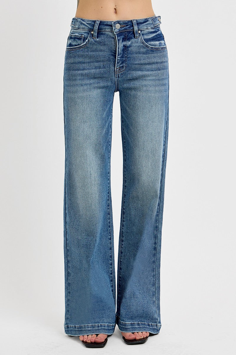 Risen Tummy Control Adjustable Jeans-Jeans-Podos Boutique, a Women's Fashion Boutique Located in Calera, AL