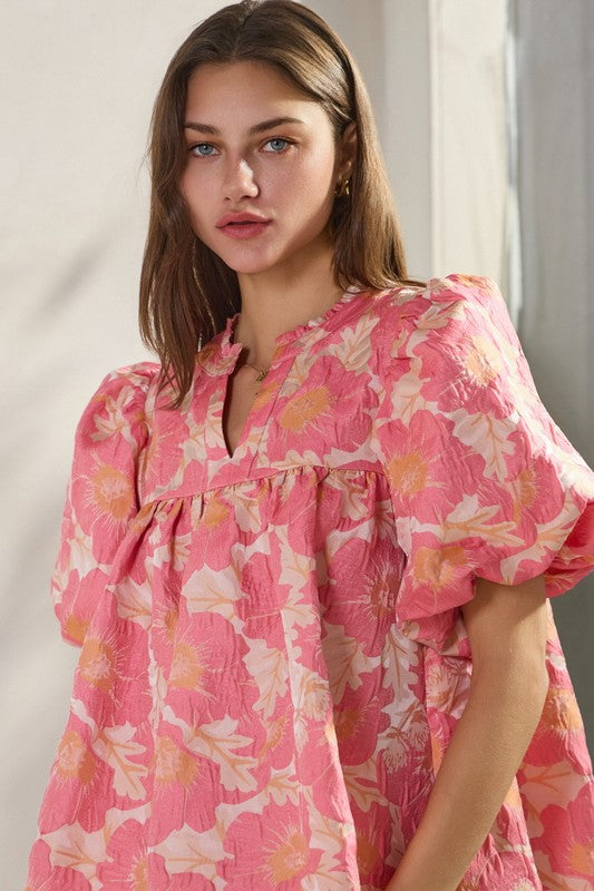 Oddi Babydoll Top-Fashion Tops-Podos Boutique, a Women's Fashion Boutique Located in Calera, AL
