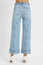 Risen High Rise Crop Wide Jeans-Clothing-Podos Boutique, a Women's Fashion Boutique Located in Calera, AL