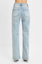 Risen High Rise-Straight Jeans-Jeans-Podos Boutique, a Women's Fashion Boutique Located in Calera, AL