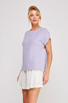 Scallop Pattern Relaxed Knit Top-Fashion Tops-Podos Boutique, a Women's Fashion Boutique Located in Calera, AL