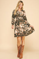 Pretty In Pattern Dress-Short Dresses-Podos Boutique, a Women's Fashion Boutique Located in Calera, AL