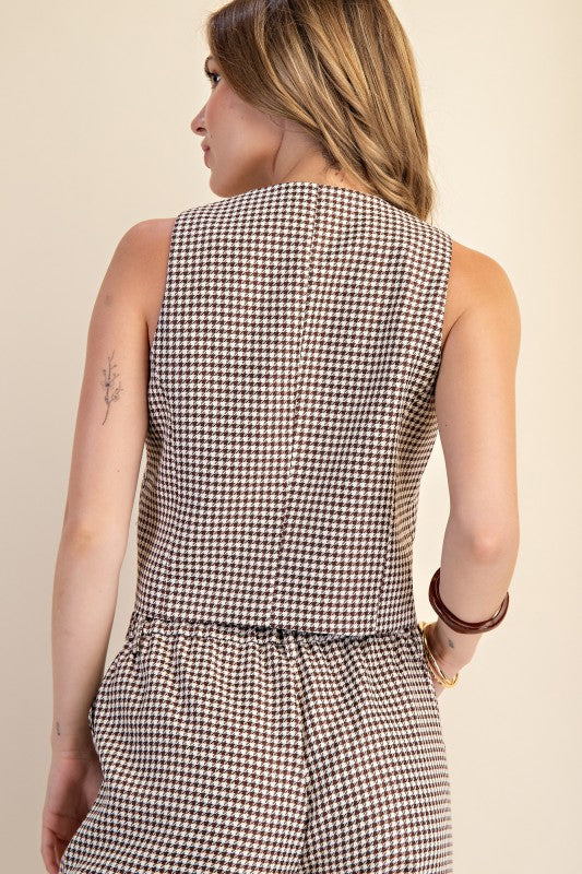 Lovely Brown Waistcoat-Vests-Podos Boutique, a Women's Fashion Boutique Located in Calera, AL