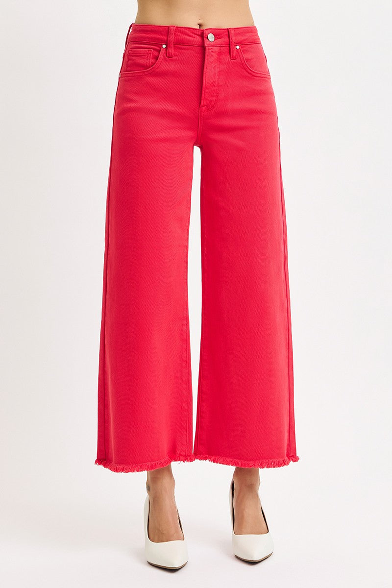Risen Scarlet TC HR Wide Pants-Clothing-Podos Boutique, a Women's Fashion Boutique Located in Calera, AL