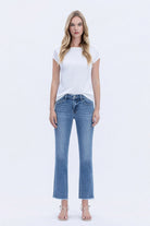 Five Steps Mid Rise Cropped Jeans-Jeans-Podos Boutique, a Women's Fashion Boutique Located in Calera, AL