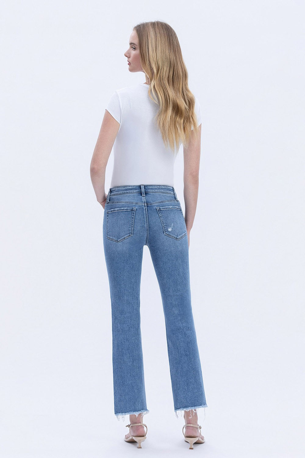 Five Steps Mid Rise Cropped Jeans-Jeans-Podos Boutique, a Women's Fashion Boutique Located in Calera, AL