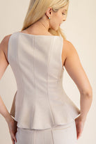 Suede Cream Top-Fashion Tops-Podos Boutique, a Women's Fashion Boutique Located in Calera, AL