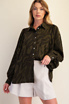 Button Down Perfection Shirt-Fashion Tops-Podos Boutique, a Women's Fashion Boutique Located in Calera, AL