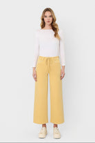 Marigold Drawstring Cropped Jeans-Jeans-Podos Boutique, a Women's Fashion Boutique Located in Calera, AL