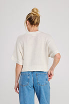 Lt Linen Sweater Top-Fashion Tops-Podos Boutique, a Women's Fashion Boutique Located in Calera, AL