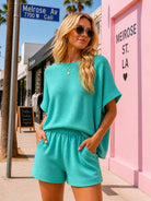 Summer Green Shorts-Shorts-Podos Boutique, a Women's Fashion Boutique Located in Calera, AL