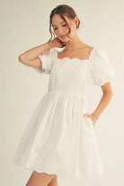 Ivory Breeze Dress-Short Dresses-Podos Boutique, a Women's Fashion Boutique Located in Calera, AL